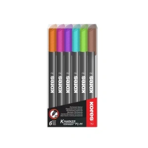 Marker Permanent Set 6 1mm Kores