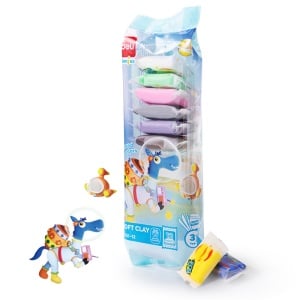 Plastilina Soft Clay 12 Culori Deli - Img 1