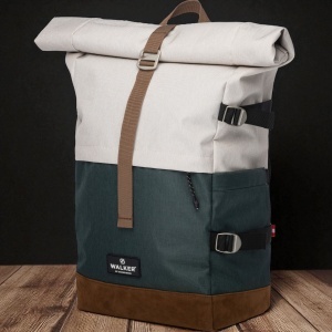 Rucsac Rollup Bicolor Crem Popcorn-Verde Walker - Img 1