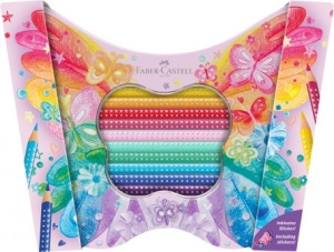 Set Cadou 20 Creioane Colorate Sparkle Butterfly Faber-Castell - Img 1
