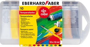 Tempera 10 Culori 12ml Cutie De Plastic Eberhard Faber - Img 1
