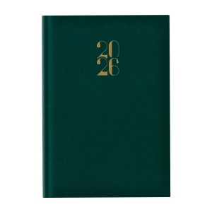 Agenda 2026 Artilux A5 datata, hartie ivory, coperta verde
