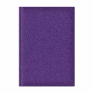 Agenda Adria A5, nedatata, hartie ivory, coperta mov