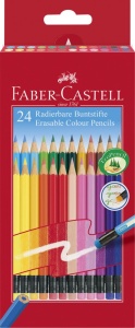Creioane Colorate 24 Cu Guma Eco Faber-Castell