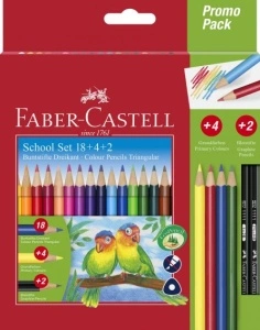 Creioane Colorate Triunghiulare 18+4+2 Promo Faber-Castell