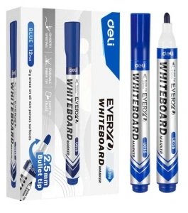 Marker Whiteboard Albastru 2.5mm Deli - Img 2