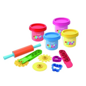 Plastilina Keyroad Baby line, 6 culori x 110g, 22 unelte plastic modelaj, cutie plastic, set 6 culori