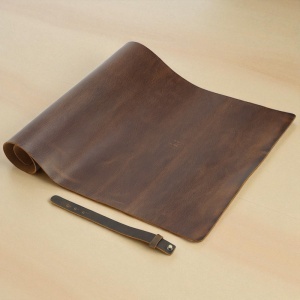 Protectie Birou Mouse Pad&Office Desk Mat Din Piele Naturala Maro - Img 2