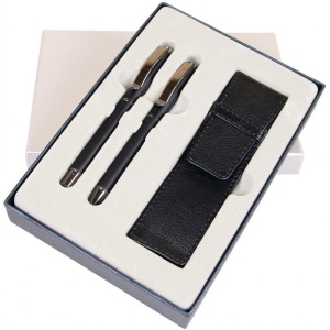Set cadou stilou + pix + etui Cresco Exclusive negru