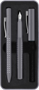Set Stilou M + Pix grip 2010 Gri Faber-Castell