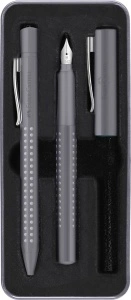 Set Stilou M + Pix grip 2010 Gri Faber-Castell