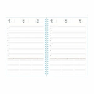 Agenda B5 TUCSON, nedatata, hartie offset alb, spira ascunsa, coperta portocalie - Img 2
