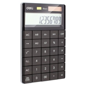 Calculator Birou 12 Dig Modern NegruDeli - Img 2