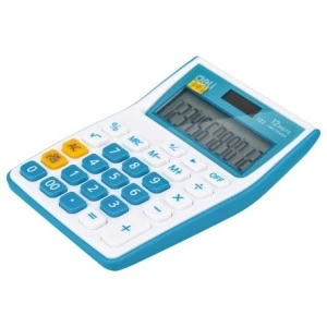 Calculator Buzunar 12 Dib Alb-Albastru Deli - Img 3