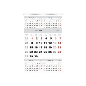 Calendar de perete TRIPTIC CLASIC 3 Argintiu - Img 6
