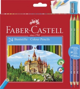 Creioane Colorate 24+3 Culori Eco Faber-Castell