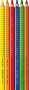 Creioane Colorate 6 Culori Jumbo Grip Faber-Castell - Img 2