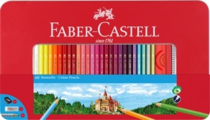 Creioane Colorate 60 Culori Cutie Metal-2 Faber-Castell