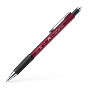 Creion Mecanic 0,7mm Rosu Metalizat Grip 1347 Faber-Castell