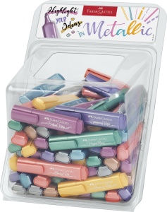 Display 100Buc Textmarker Metalizat Faber-Castell