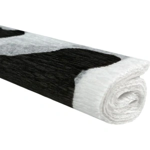 Hartie creponata Colorarte D65, 50x200cm, alb cu negru, model vacuta, set 10 role - Img 2