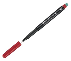 Marker Permanent Rosu F Multimark Faber-Castell - Img 2