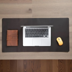Protectie Birou Mouse Pad&Office Desk Mat Din Piele Naturala Neagra - Img 4