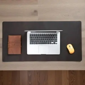 Protectie Birou Mouse Pad&Office Desk Mat Din Piele Naturala Neagra - Img 4