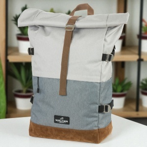 Rucsac Rollup Bicolor Gri Deschis-Gri Walker - Img 1