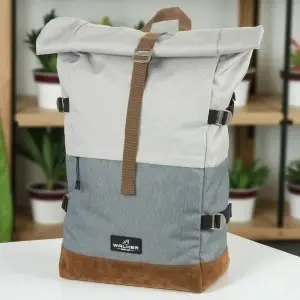 Rucsac Rollup Bicolor Gri Deschis-Gri Walker