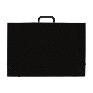 Servieta plastic CNX, cu maner, negru / albastru