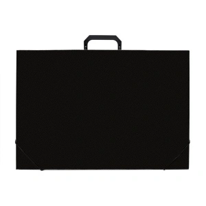 Servieta plastic CNX, cu maner, negru / albastru
