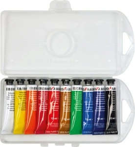 Tempera 10 Culori 12ml Cutie De Plastic Eberhard Faber - Img 3