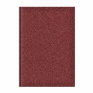 Agenda Adria A5, nedatata, hartie ivory, coperta maro