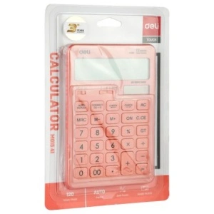 Calculator Birou 12 Dig Roz Pastel Deli - Img 6