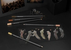 Creioane Colorate 12 Culori Skin Tones Black Edition Faber-Castell - Img 4