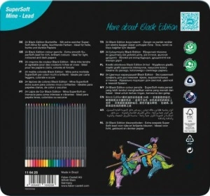 Creioane Colorate 24 Culori Black Edition Cutie Metal Faber-Castell - Img 5