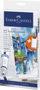 Culori Acrilice 12 Culori 20ml Faber-Castell - Img 2