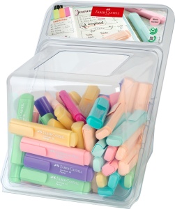 Display 100Buc Textmarker Pastel 1546 Faber-Castell - Img 1