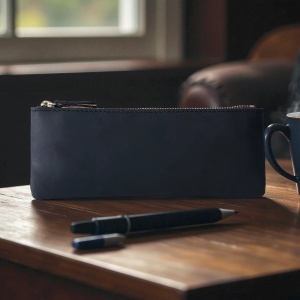 Etui Negru Piele Naturala