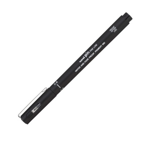 Liner 0.8mm Negru UNI PIN-200, pe baza de apa