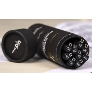 Liner UNI PIN-200, set 9 buc + cutie cadou cilindrica, varfuri diverse, negru - Img 3
