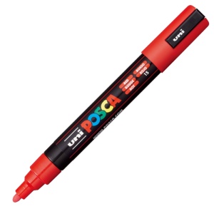 Marker UNI Posca PC-5M, varf rotund, 1.8-2.5mm, set 4 culori - Img 3