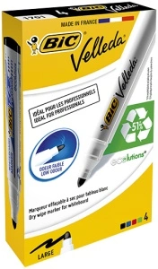 Marker Whiteboard 4/Set Velleda Varf Rotund 1701 Bic