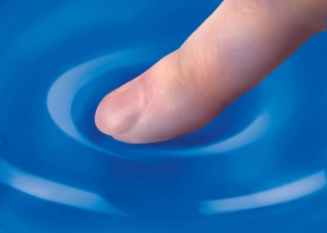 Mouse pad ergonomic cu gel Fellowes Crystal, albastru - Img 2
