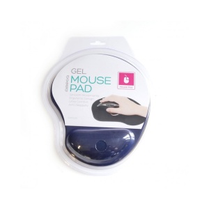 Mousepad Omega, suport pentru incheietura cu gel moale si confortabil, 23x18cm, bleumarin