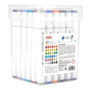 Set 36 Markere Skething Varf Dublu 1mm/7mm Cut Plastic Deli - Img 3