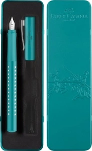 Set Cadou Stilou Sparkle Turcoaz Ocean Metalic Faber-Castell - Img 2