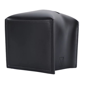 Suport Din Piele Naturala Neagra Pentru Servetele - Img 5