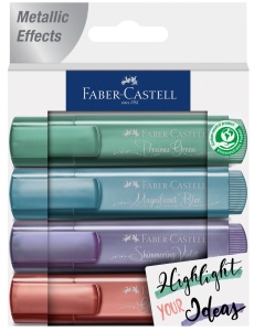 Textmarker Set 4 Metalizat 2024 Faber-Castell - Img 1